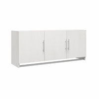 Ameriwood Home Camberly 3-Door Wall Cabinet with Hanging Rod - Ivory Oak
