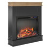 Ameriwood Home Mateo Electric Fireplace with Mantel and Touchscreen Display - Black and Natural