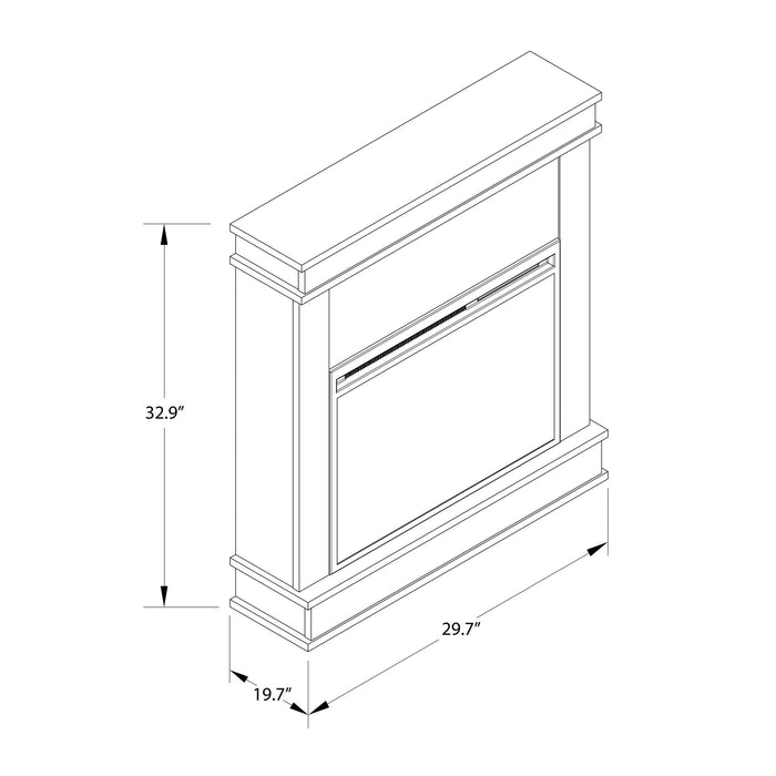 Ameriwood Home Mateo Electric Fireplace with Mantel and Touchscreen Display - Black and Natural