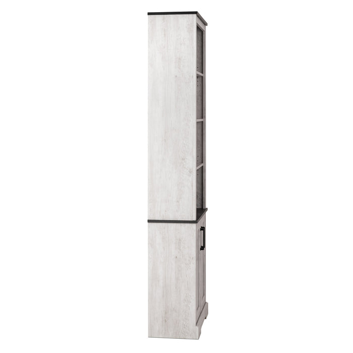 Prepac Rustic Ridge Bookcase - Washed White
