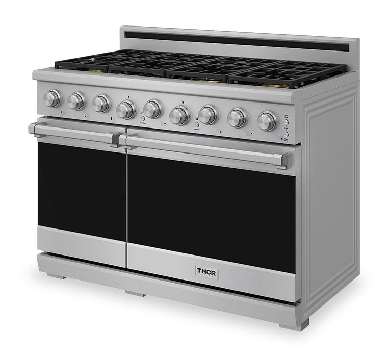 Thor Kitchen X Series 7.6 Cu. Ft. Freestanding Double Oven Gas Range – Stainless Steel - XRG48E 