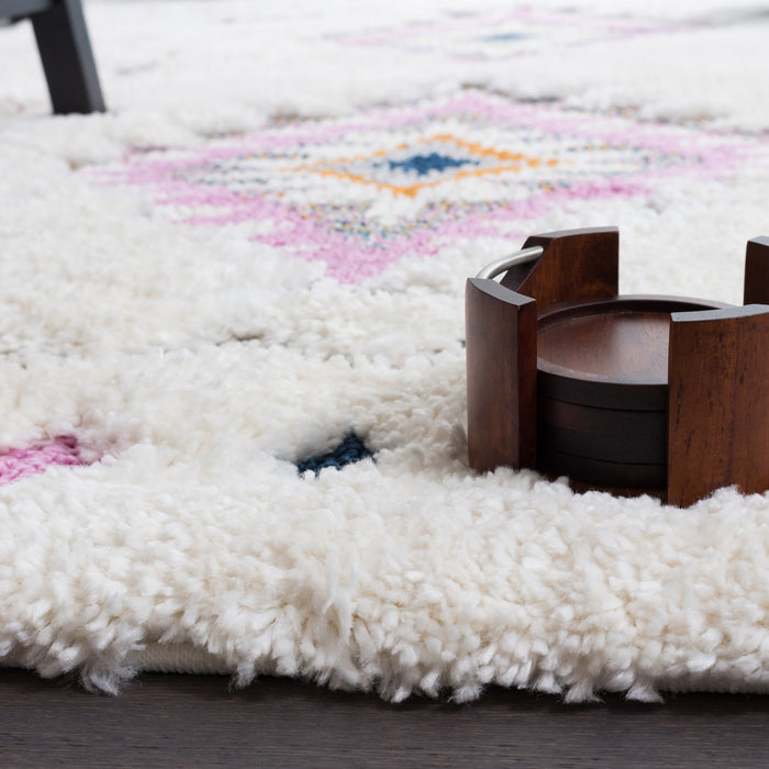Lola Diamond Shag Area Rug - 2'7\" x 8'