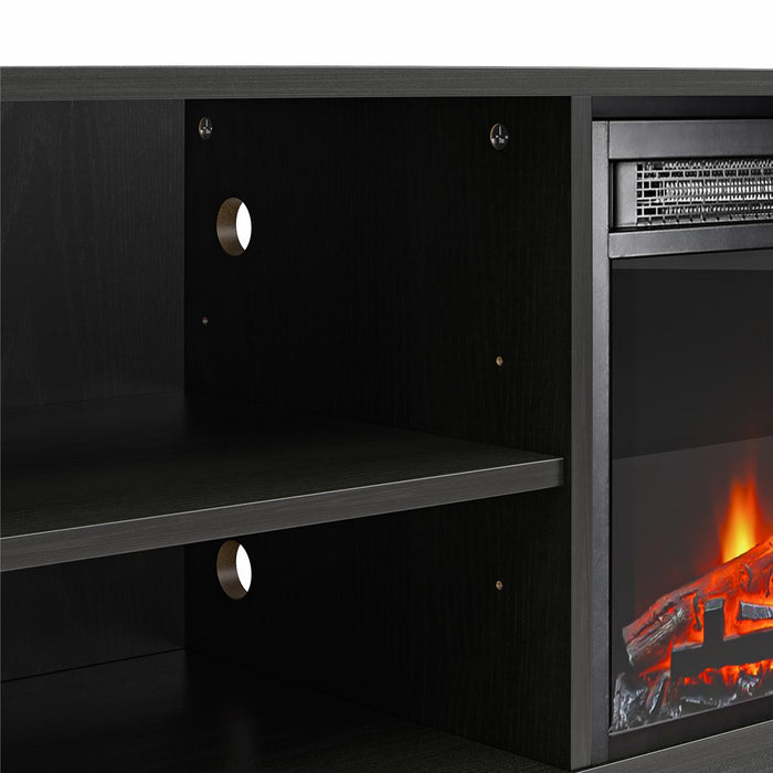 Ameriwood Home Mainstays Electric Fireplace TV Stand for TVs up to 55\" - Black Oak