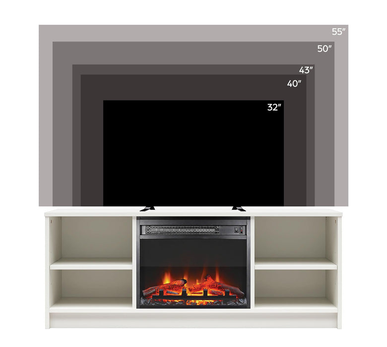 Ameriwood Home Mainstays Electric Fireplace TV Stand for TVs up to 55\" - Black Oak