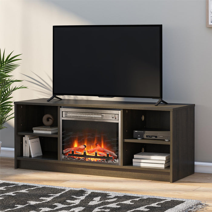 Ameriwood Home Mainstays Electric Fireplace TV Stand for TVs up to 55\" - Espresso