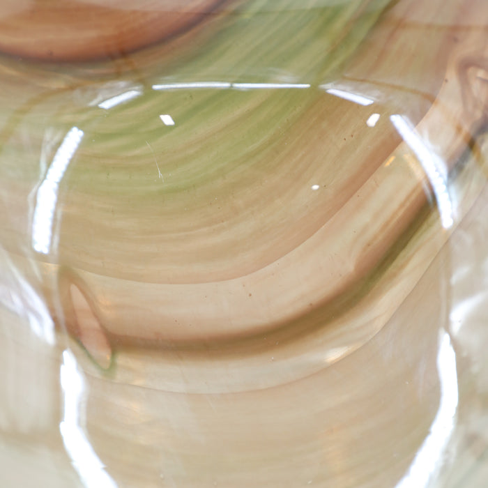 Clear Glass 17\" Crackled Vase