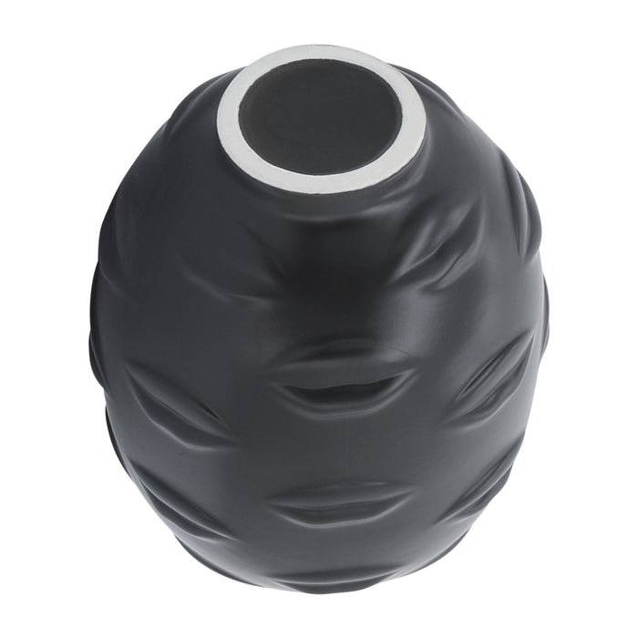 Ceramic 10\" Lips Vase - Black