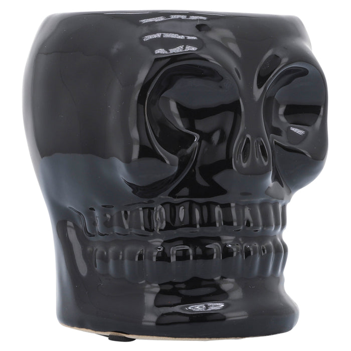 Ceramic 5\" Skull Vase - Black