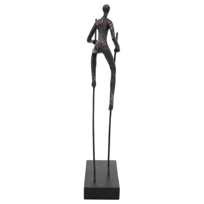 Resin 15\" Man on Stilts - Bronze