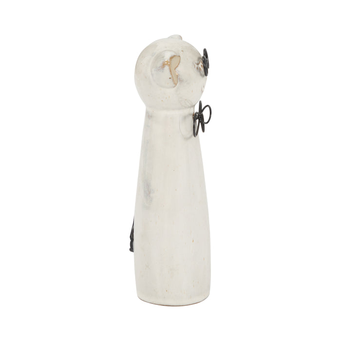 Ceramic 7\" Cat - Beige