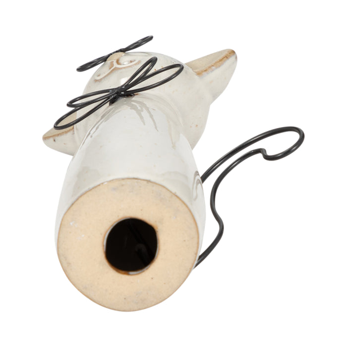 Ceramic 7\" Cat - Beige