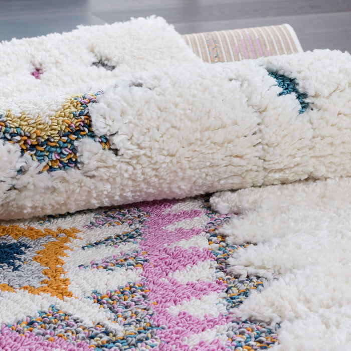 Lola Diamond Shag Area Rug - 2'7\" x 8'