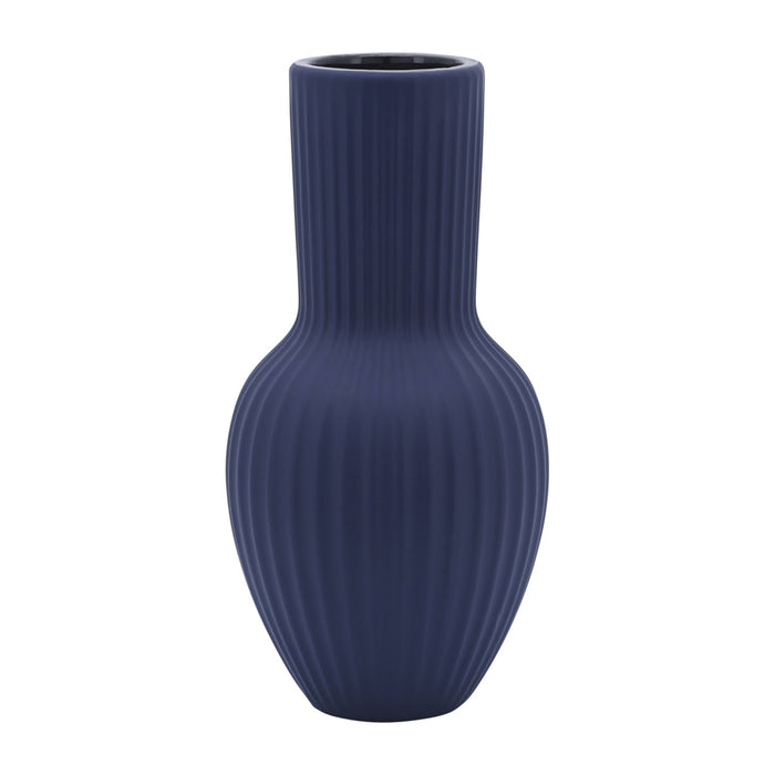 Ceramic 11\" Bouquet Vase - Navy