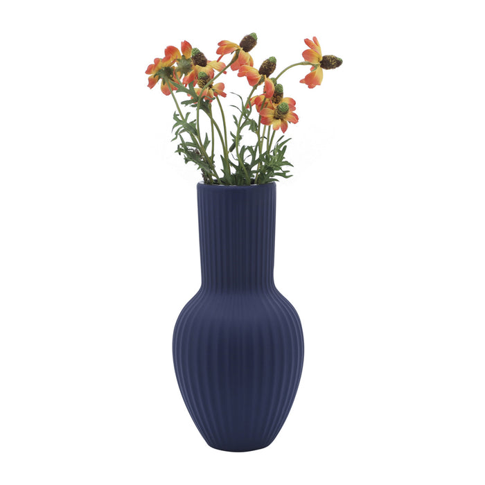 Ceramic 11\" Bouquet Vase - Navy