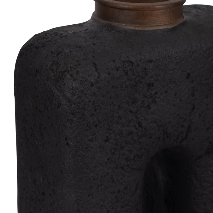 Ecomix 15\" Abstract Vase - Black