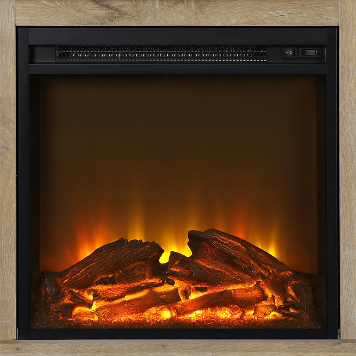 Ameriwood Home Chicago Electric Fireplace TV Console for Flat Screen TVs up to 50\" - Natural
