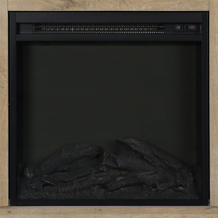 Ameriwood Home Chicago Electric Fireplace TV Console for Flat Screen TVs up to 50\" - Natural
