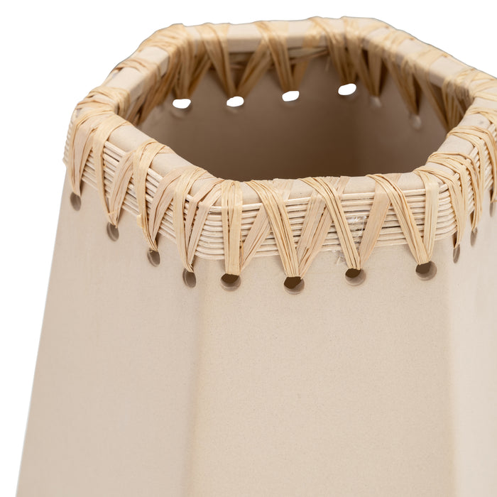 Ceramic 11\" Vase with Weaving - Natural