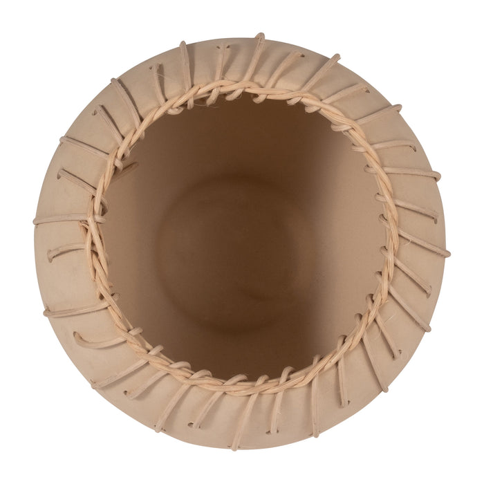 Natural 9\" Ceramic Weave Bowl