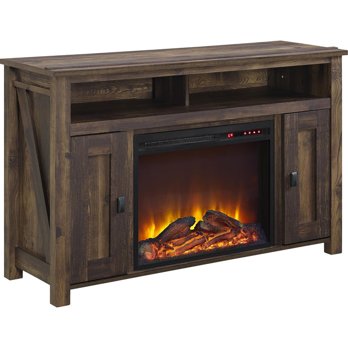 Ameriwood Home Farmington Electric Fireplace TV Console for TVs up to 50\" - Rustic Pine