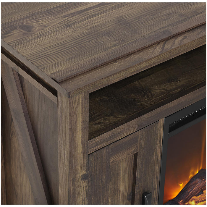 Ameriwood Home Farmington Electric Fireplace TV Console for TVs up to 50\" - Rustic Pine
