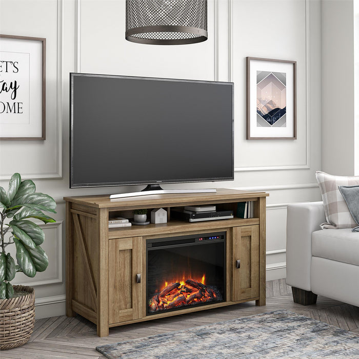 Ameriwood Home Farmington Electric Fireplace TV Console for TVs up to 50\" - Natural