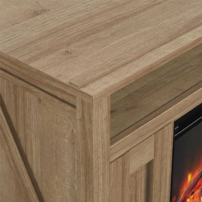 Ameriwood Home Farmington Electric Fireplace TV Console for TVs up to 50\" - Natural