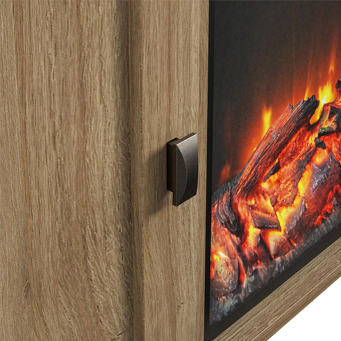 Ameriwood Home Farmington Electric Fireplace TV Console for TVs up to 50\" - Natural