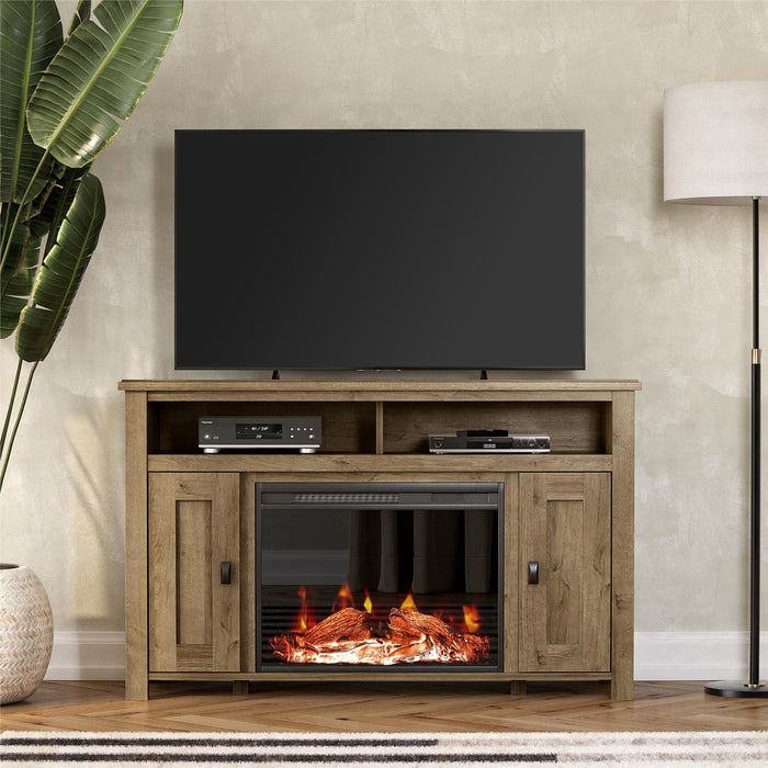 Ameriwood Home Farmington Electric Fireplace TV Console for TVs up to 50\" - Natural