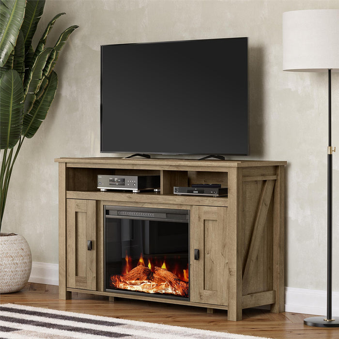 Ameriwood Home Farmington Electric Fireplace TV Console for TVs up to 50\" - Natural