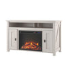 Ameriwood Home Farmington Electric Fireplace TV Console for TVs up to 50\" - Ivory Oak