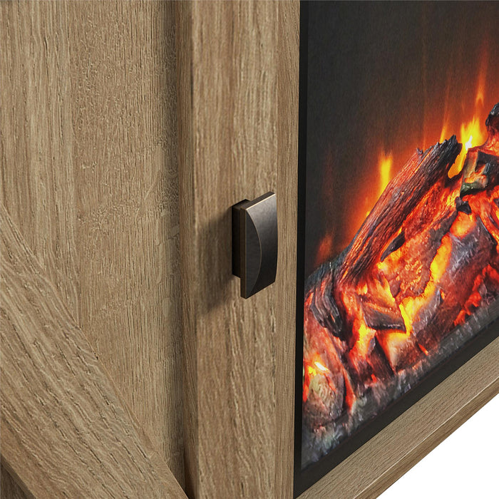 Ameriwood Home Farmington Electric Fireplace TV Console for TVs up to 60\" - Natural
