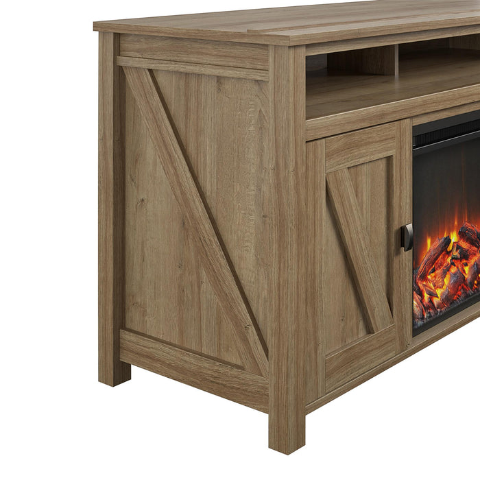 Ameriwood Home Farmington Electric Fireplace TV Console for TVs up to 60\" - Natural