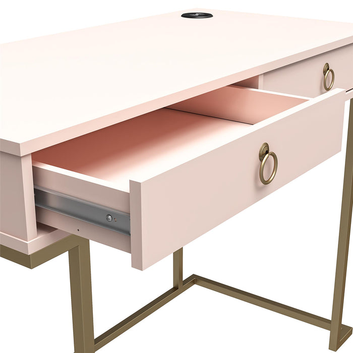 Cosmoliving By Cosmopolitan Camila Writing Desk - Pink
