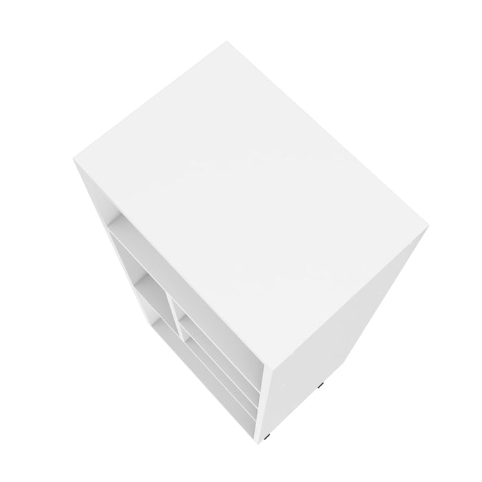Manhattan Comfort Warren Mid-High Bookcase with 5 Shelves - White