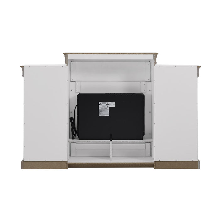 Ameriwood Home Lamont Mantel Electric Fireplace - White