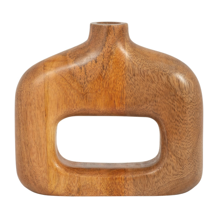 Wood 6\" Coned Mushroom - Burnt Orange