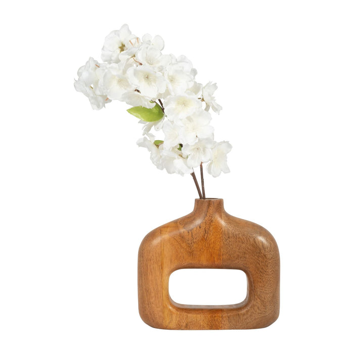 Wood 6\" Coned Mushroom - Burnt Orange