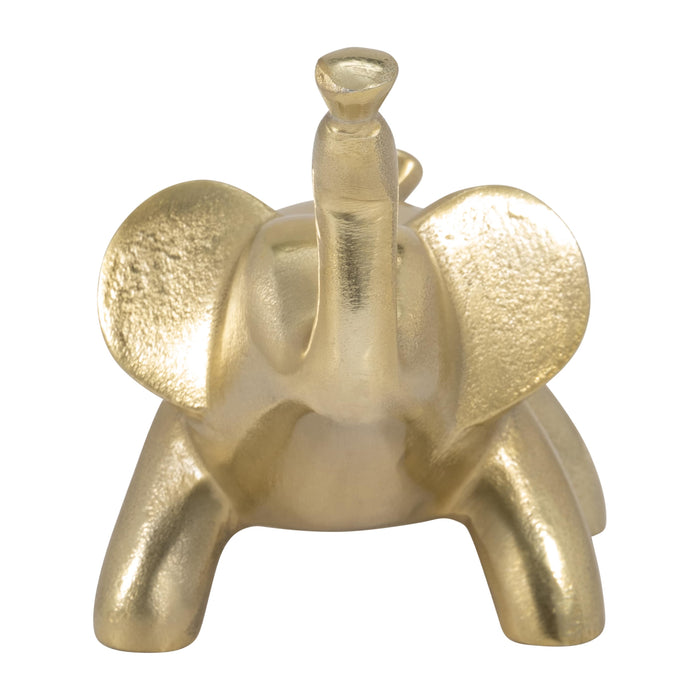 Metal 6\" Decorative Balloon Elephant - Gold