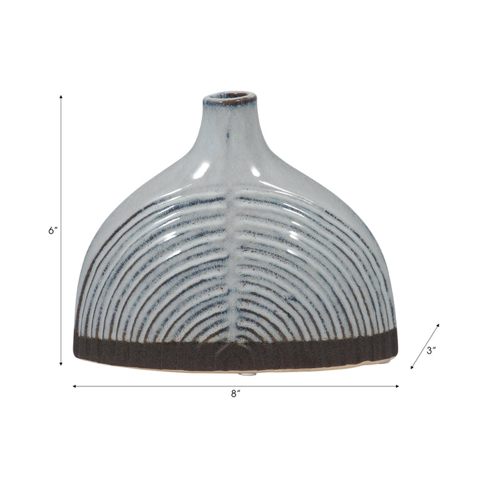 Ceramic 6\" Half Dome Arch Vase - Blue