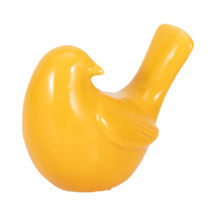 Ceramic 5\" Side View Bird - Mustard