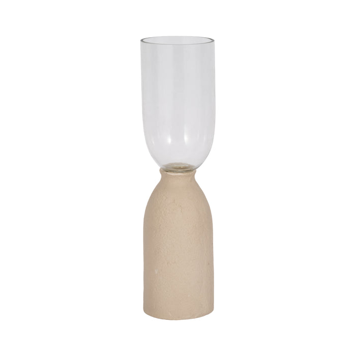 Ecomix Glass 15\" Vase - Ivory