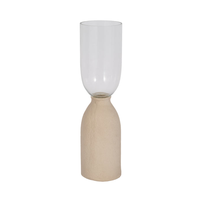 Ecomix Glass 15\" Vase - Ivory