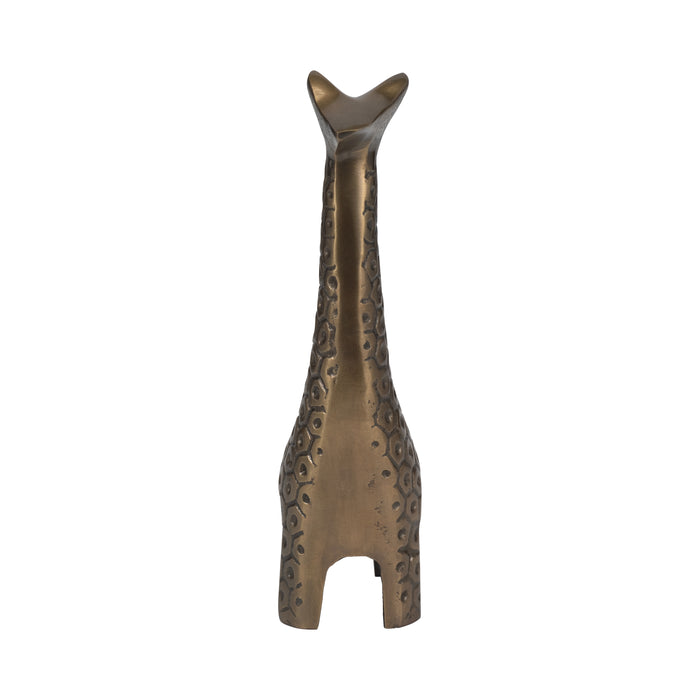 Metal 10\" Honeycomb Giraffe - Bronze