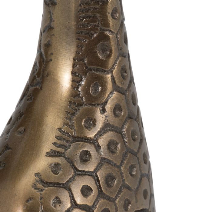 Metal 10\" Honeycomb Giraffe - Bronze