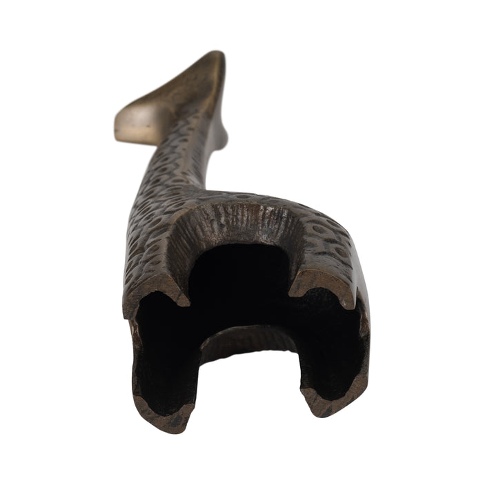 Metal 10\" Honeycomb Giraffe - Bronze