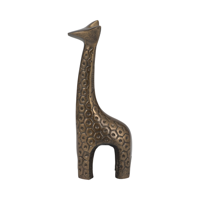 Metal 10\" Honeycomb Giraffe - Bronze