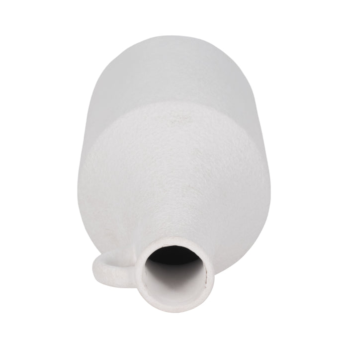 Dolomite 16\" Rough Textured Bottle Vase - White