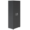 Manhattan Comfort Fortress Textured Metal 75.4\" Garage Cabinet with 4 Adjustable Shelves - Charcoal Grey