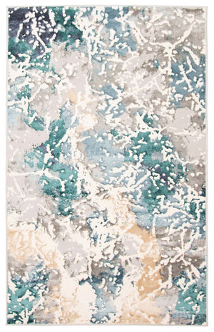 Aura Teal Area Rug - 5'0